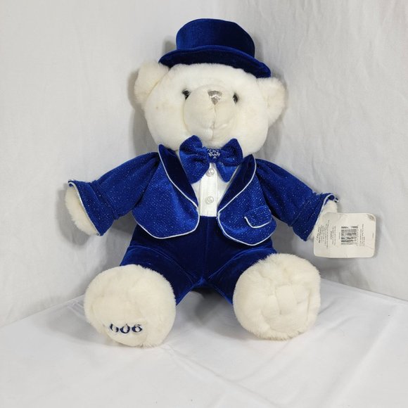 Dan Dee Snowflake Teddy Holiday Bear Plush Boy Stuffed Animal Collectible 2009 - Picture 1 of 12
